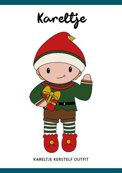 Häkelanleitung Weihnachtself Outfit Kareltje (Hefte)