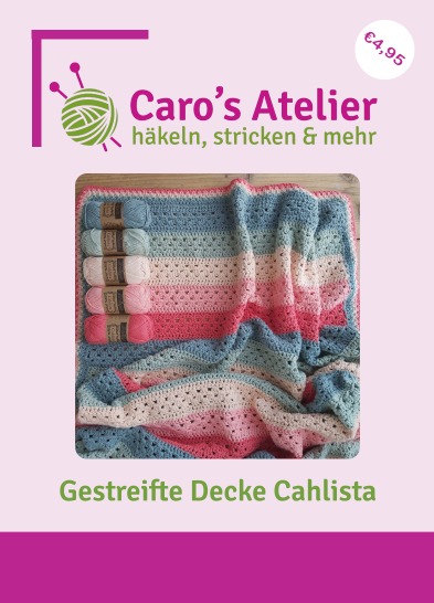 Häkelanleitung: Gestreifte Decke Cahlista (Digital)