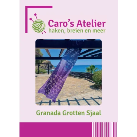 Häkelanleitung: Granada Grotten Schal (Digital)