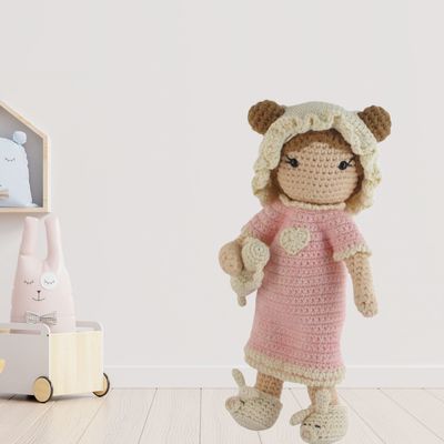 Häkelset Nachthemd Outfit Carolientje