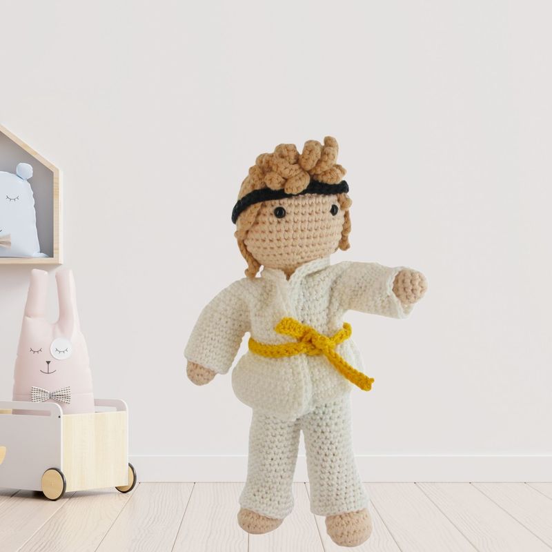 Häkelset Judo Outfit Kareltje