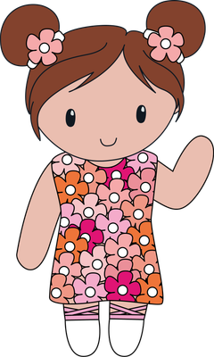 Häkelanleitung Blumenoutfit Carolientje (digital)