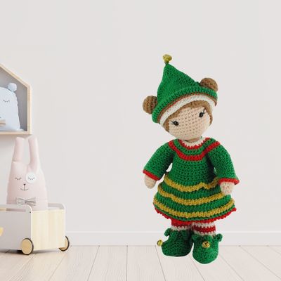 Häkelset Weihnachtselfe Outfit Carolientje