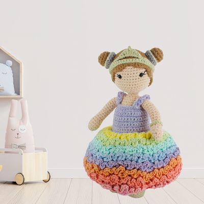 Häkelset Regenbogen Prinzessin-Outfit Carolientje