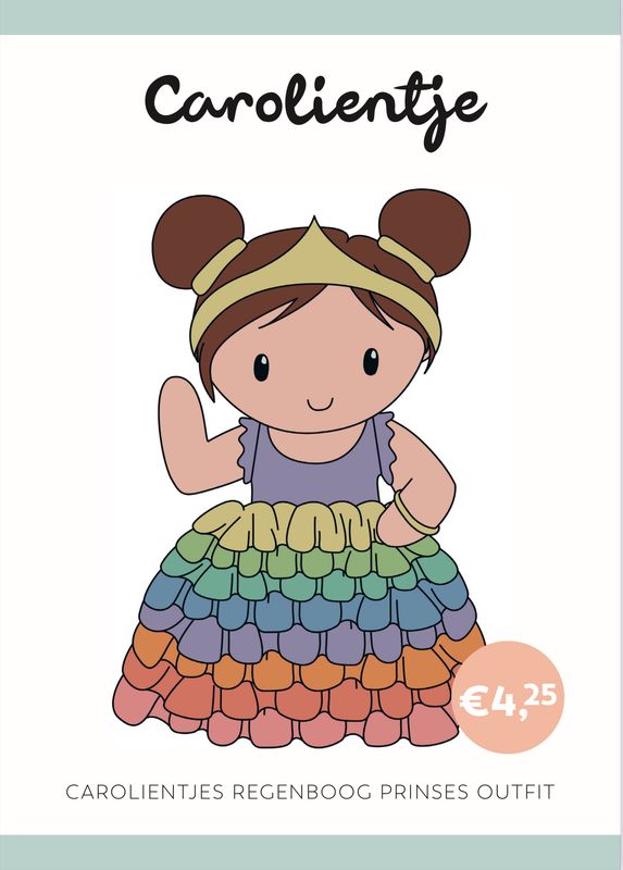 Häkelanleitung Regenbogen Prinzessin-Outfit Carolientje (digital)