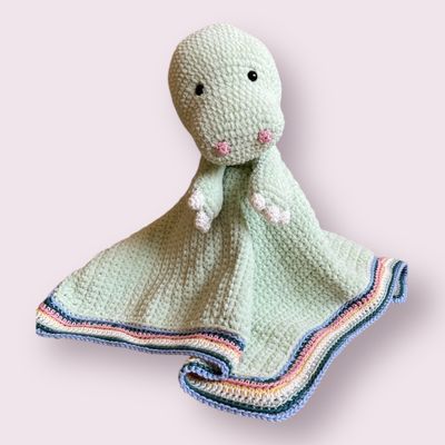 Häkelset Kuscheldecke Dino