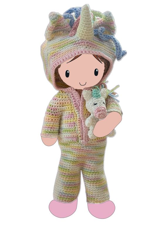 Häkelanleitung Unicorn outfit (digital)