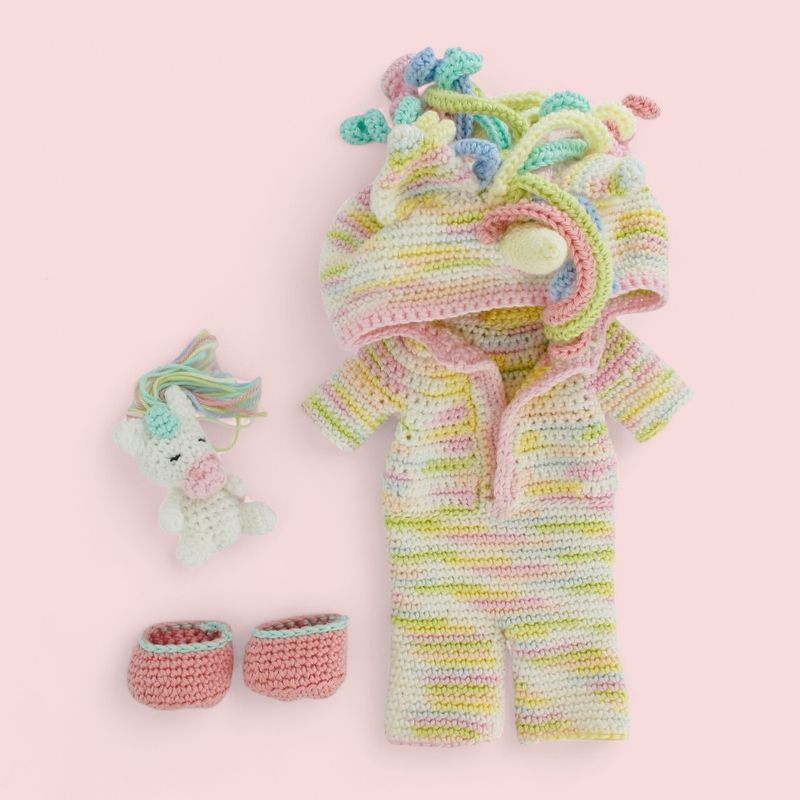 Häkelset Unicorn-Outfit Carolientje