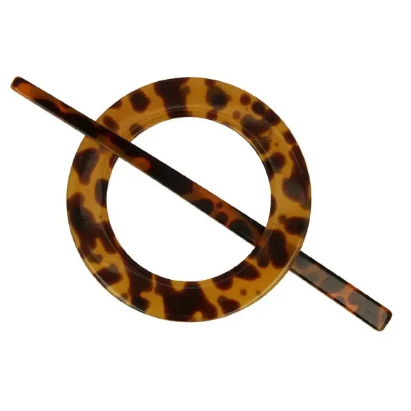 Strickjackenverschluss rund Tiermuster – 54 mm Durchmesser