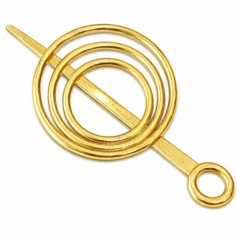 Strickjackenverschluss rund, goldfarben – 95 mm Durchmesser
