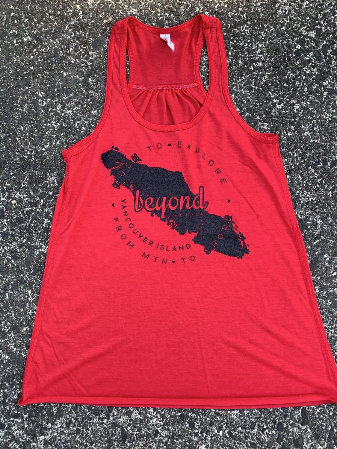 BTU Ladies VI Map  Flowy Tank - Red
