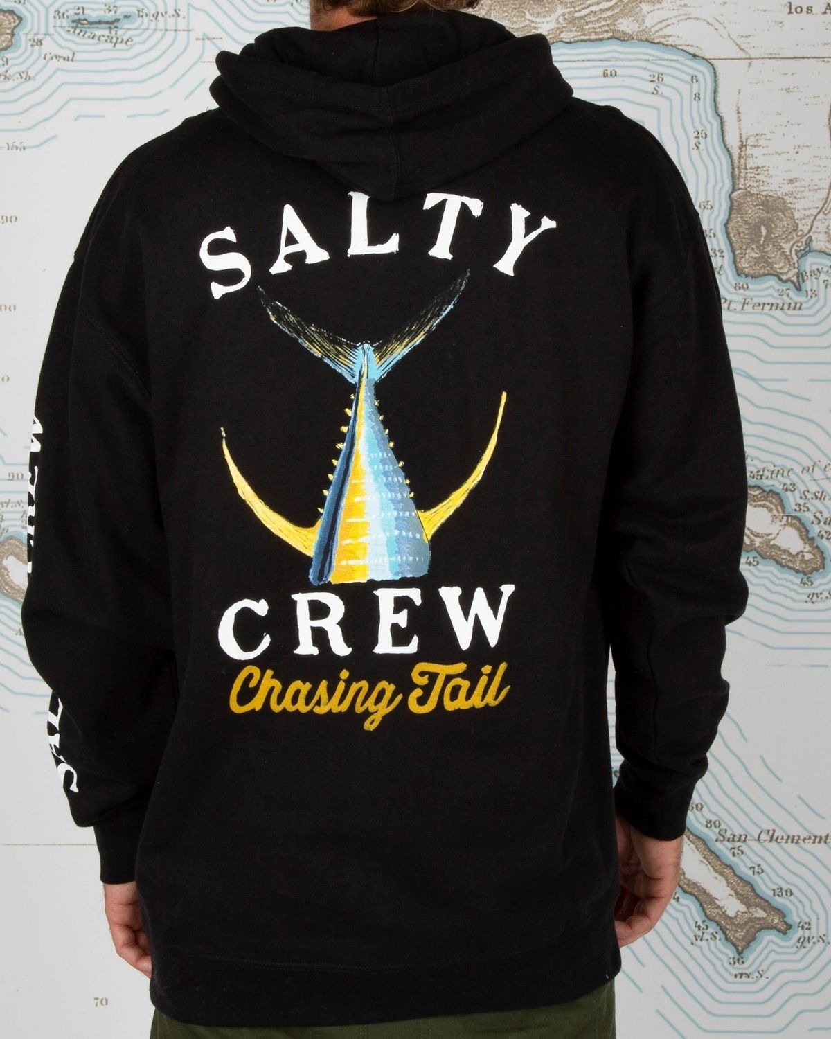 Salty Crew Mens Tailed Hood Fleece - Black
