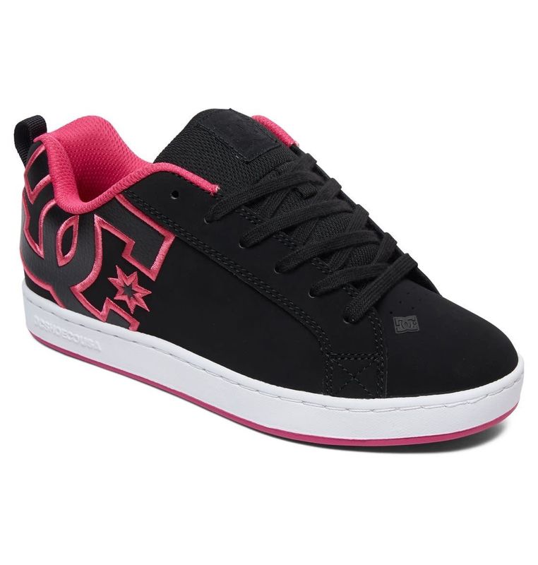 DC Kid&#39;s Court Graffik Shoe (KPS) Blk/Pnk Stencil