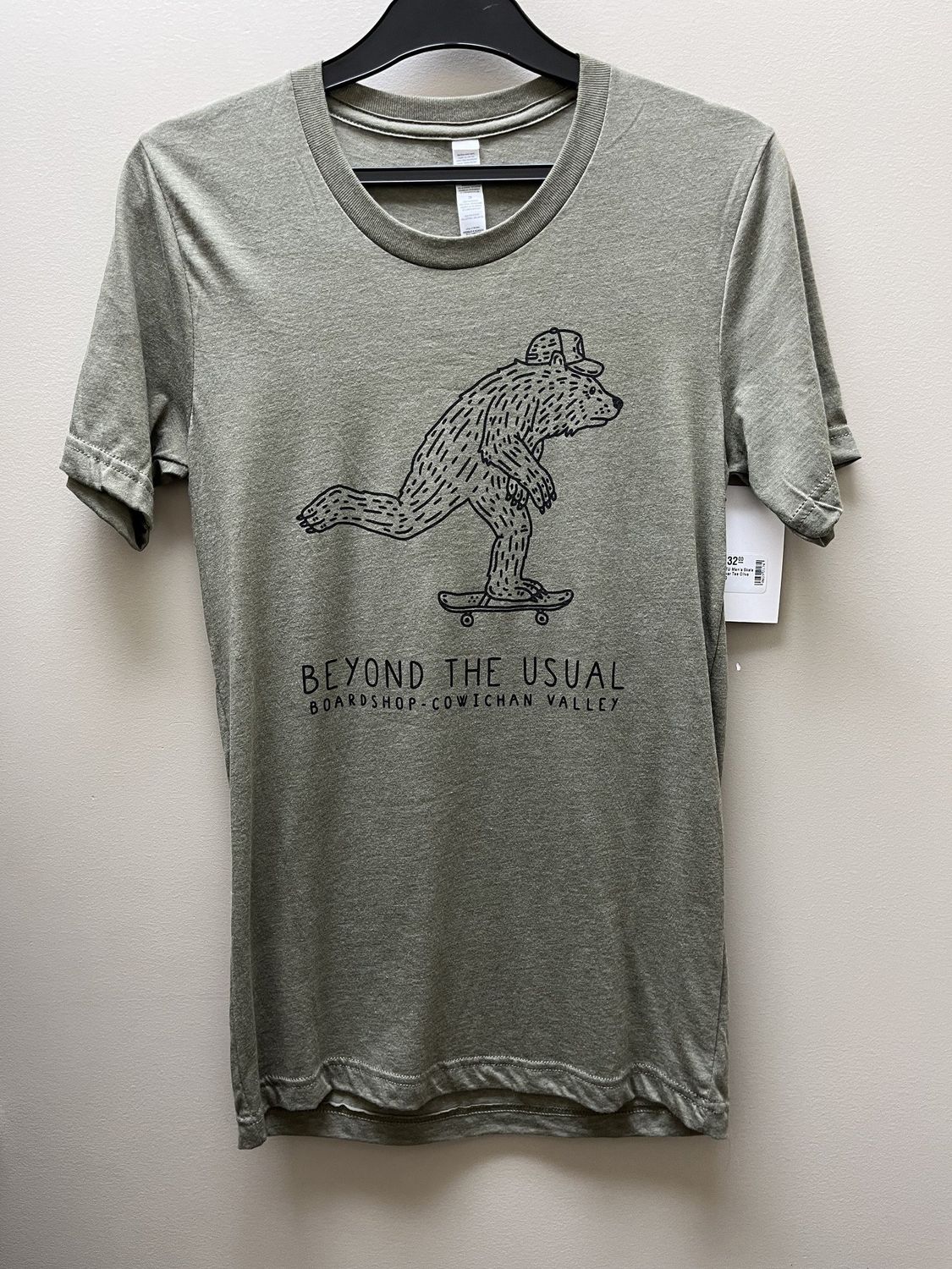 BTU Adult Unisex Skate Bear S/S Tee - Olive