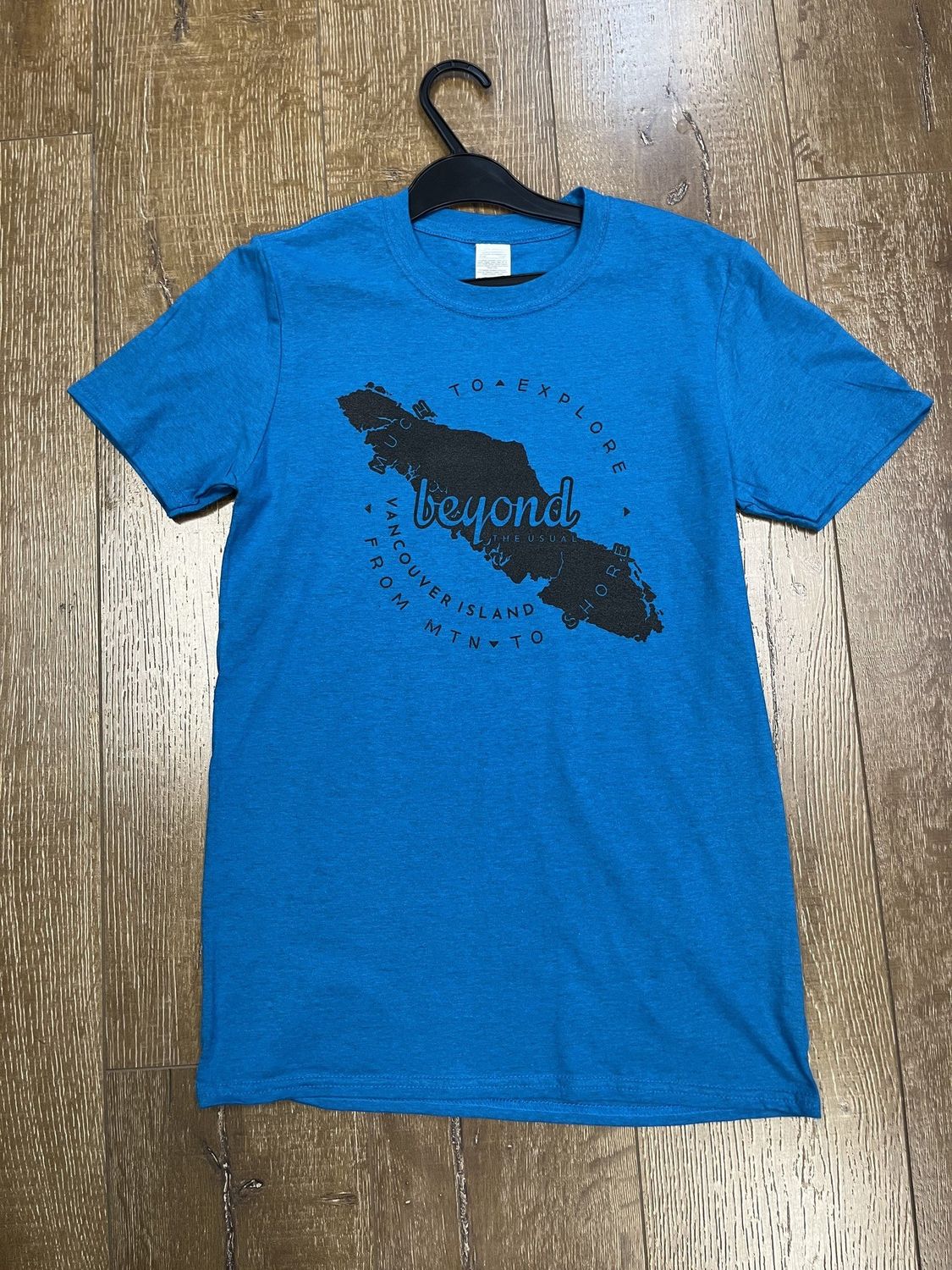 BTU Adult Unisex VanIsle Map S/S Tee - Sapphire Blue