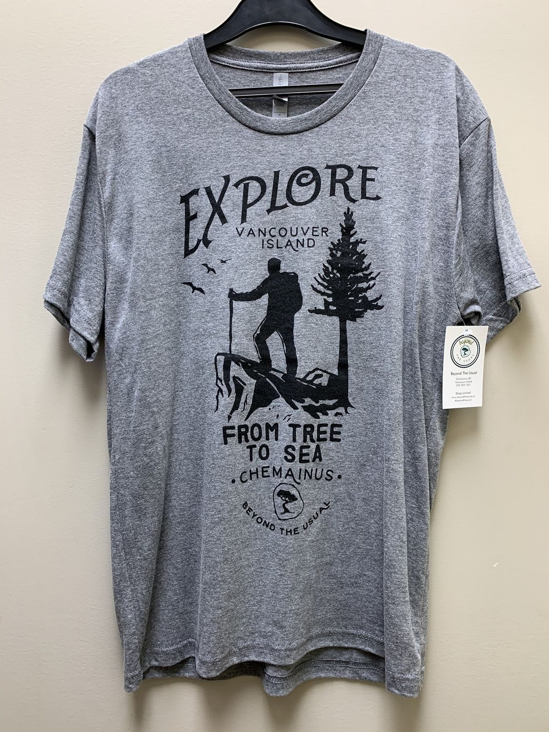 BTU Adult Unisex Explore S/S Tee - Heather Grey