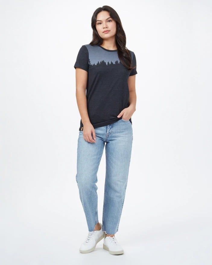 Tentree Women Juniper T-Shirt Meteorite Blk