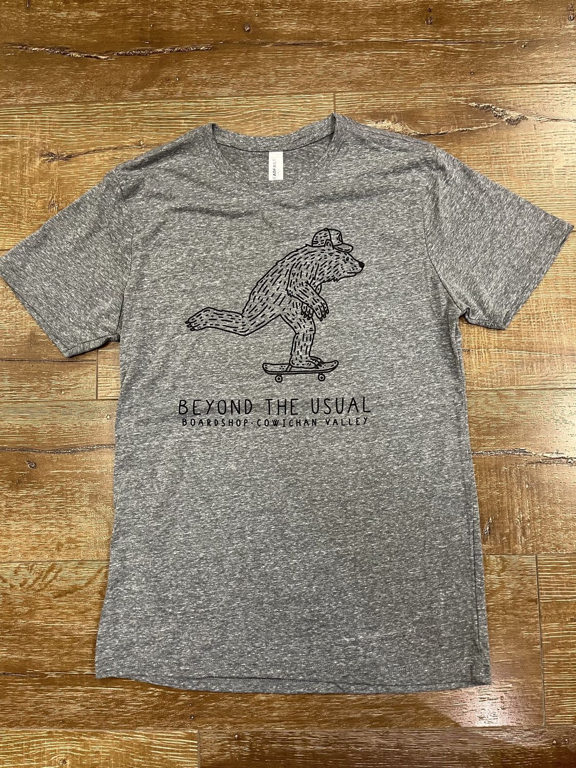 BTU Adult Unisex Skate Bear S/S Tee - Htr Grey