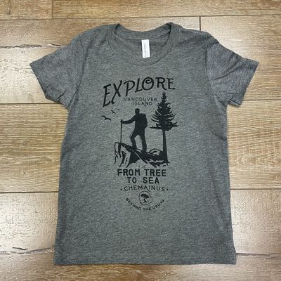 BTU Youth Explore S/S Tee - Deep Heather