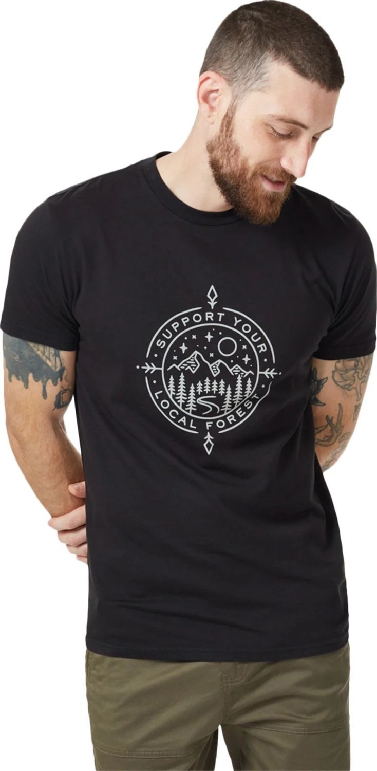 Tentree Men&#39;s Support Tee - Meteorite Blk