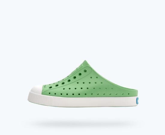 Native Jefferson Clog Sugarlite Youth - CandyGreen/ShellWhite