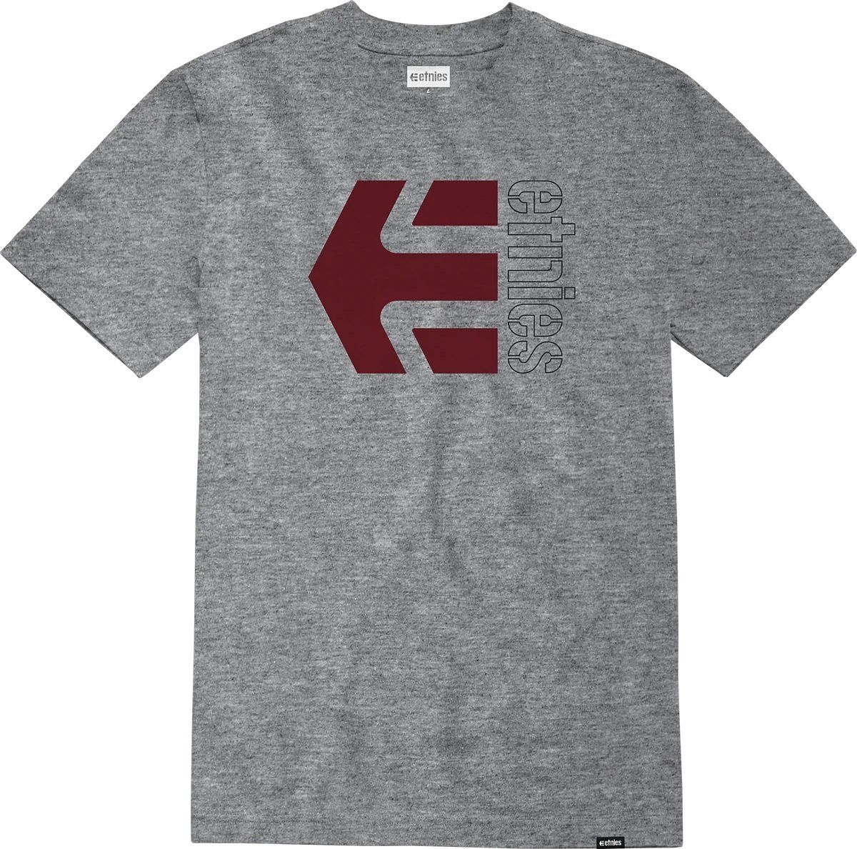 Etnies Men&#39;s Corp Combo S/S Tee - Grey/Burg