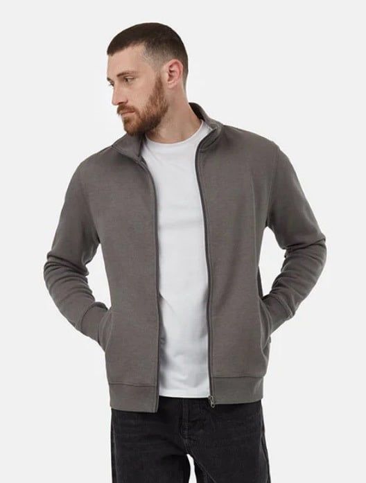 Tentree Mens SeaFleece Full Zip - Grey