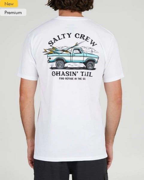 Salty Crew Men&#39;s Off Road Prem Tee - White