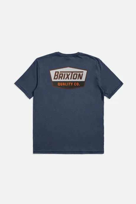 Brixton Men&#39;s Regal SS Tee - Navy Sepia