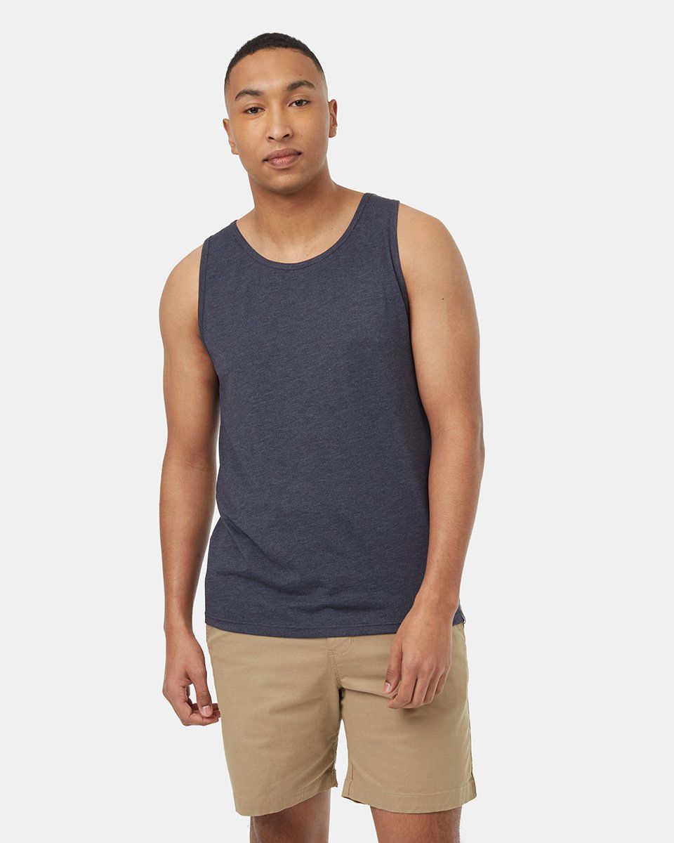 Tentree Men Treeblend Tank - Midnight Blue