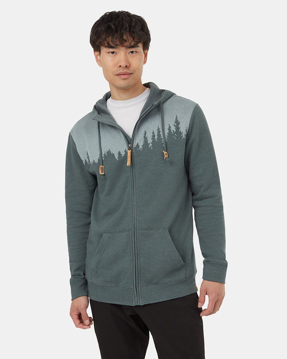 Tentree Men&#39;s Juniper Zip Hoodie- Urban Green