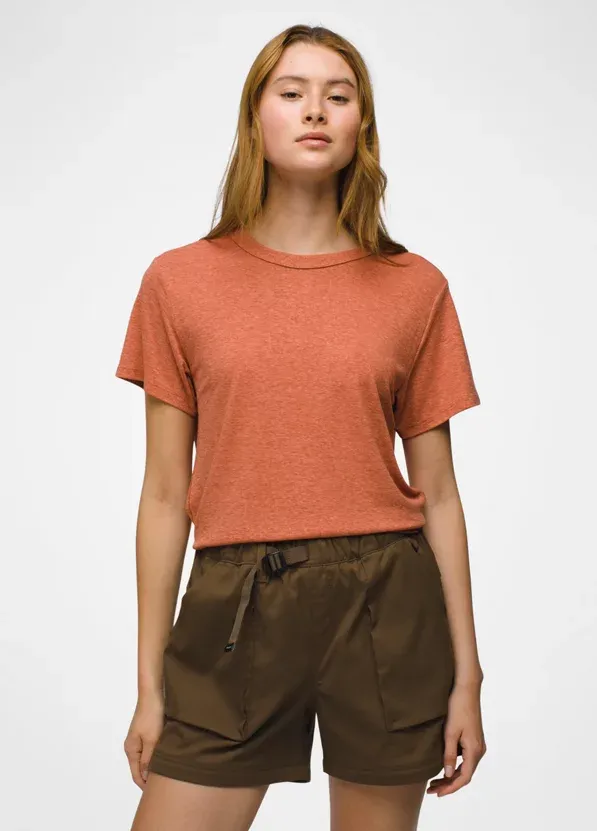 Prana Women&#39;s Cozy Up SS Crew Tee - Terracotta