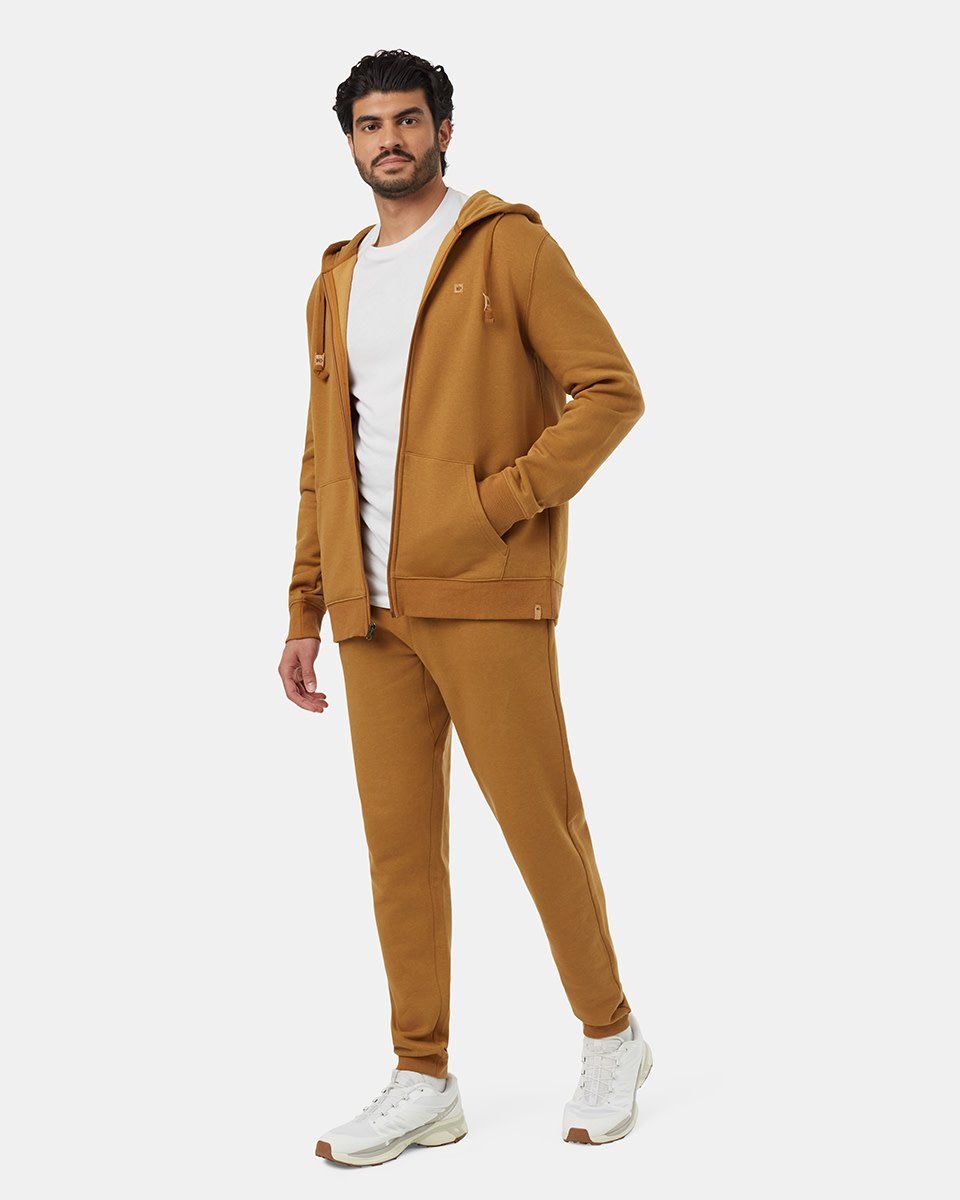 Tentree Men&#39;s Treefleece Full Zip - Golden Brn
