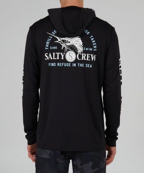 Salty Crew Mens Yacht Club Sun Hood- Blk