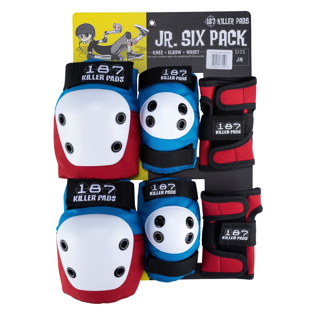 187 Six Pack Jr Pad Set - Red White Blue