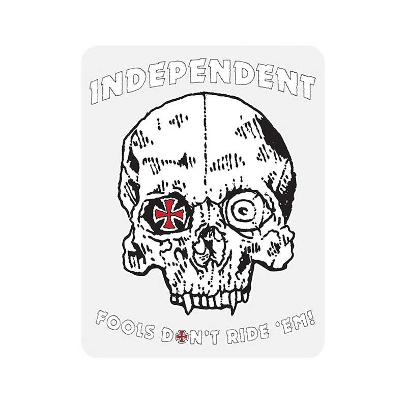 Indy Stickers - Fools Dont Ride em 3.5&quot;