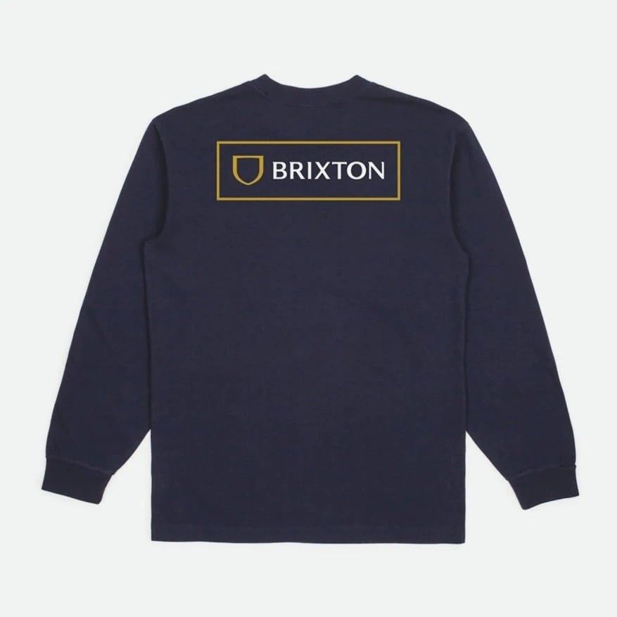 Brixton Alpha Block LS Navy - XXL