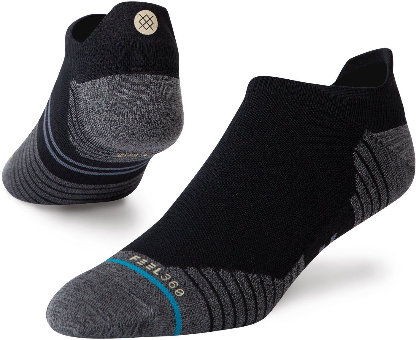Stance Socks RNSTP LT Run Light Tab, Color: Black, Size: S (3.5-5.5)