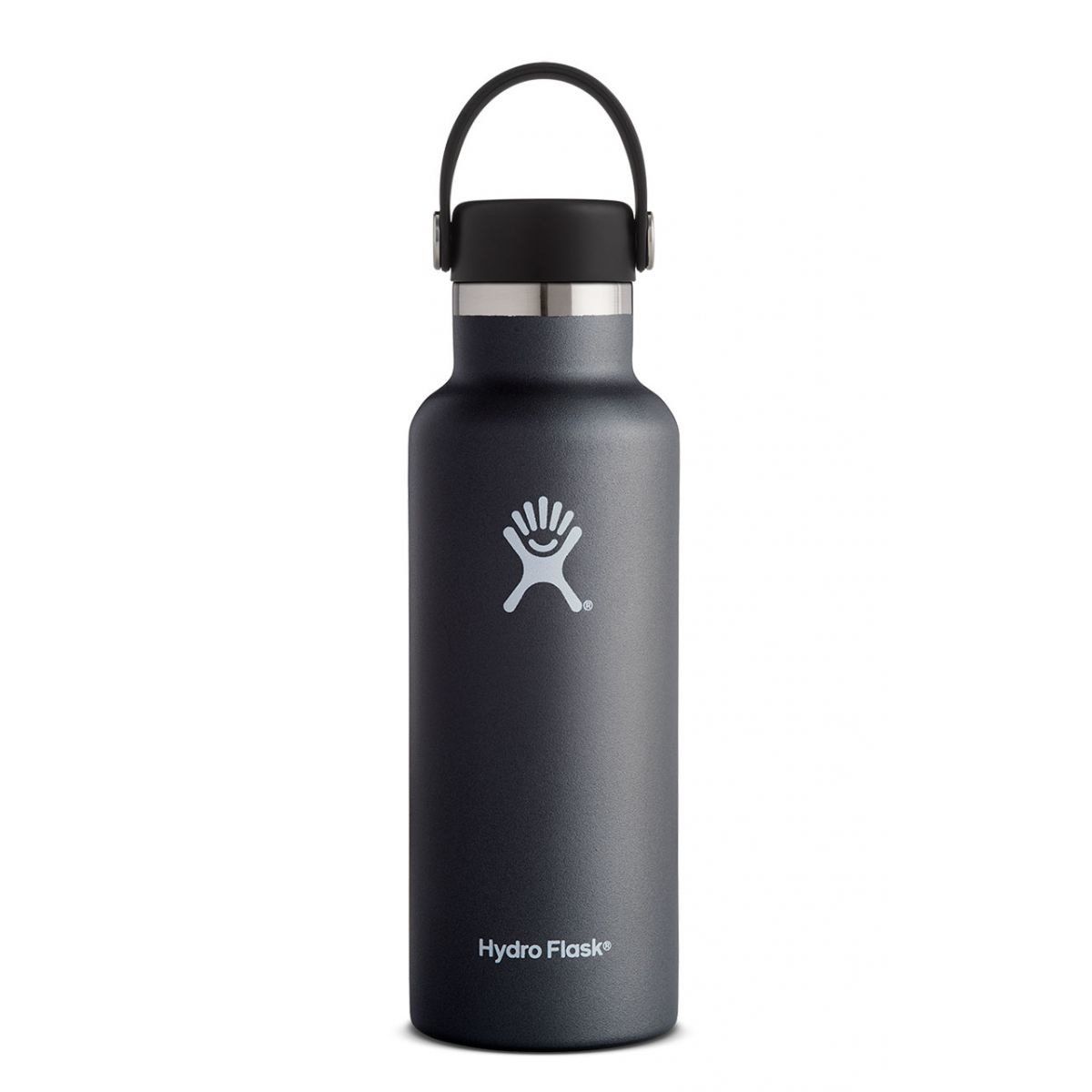 Hydroflask Bottles Standard Mouth Flex cap 18oz, Color: Black