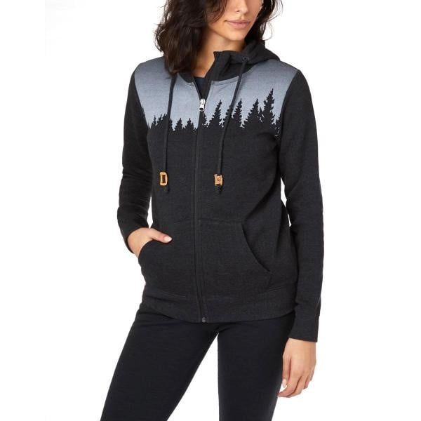 Tentree Women Juniper Zip Hoodie, Color: Meteorite Blk, Size: XS