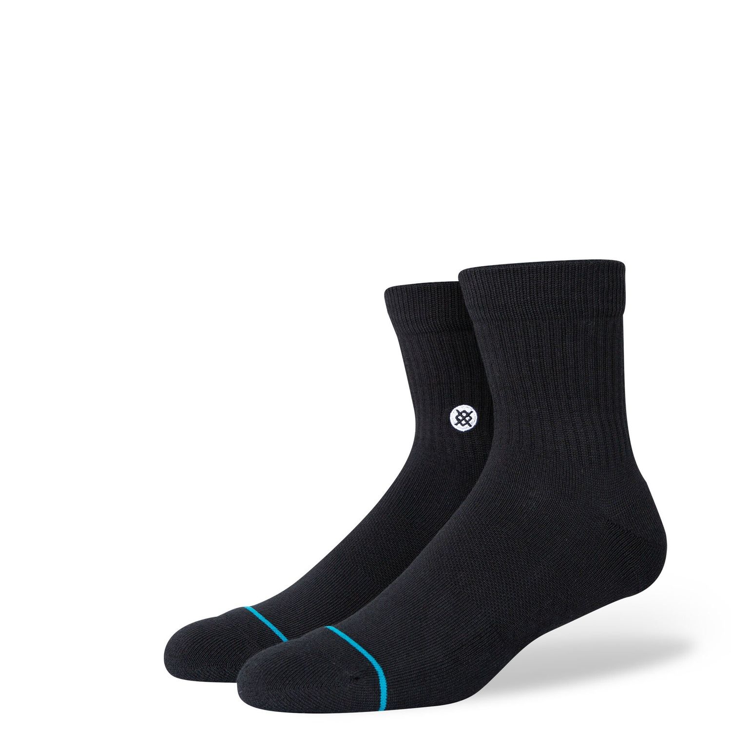 Stance Socks STP Icon Quarter, Color: Black, Size: Small