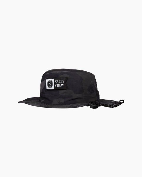 Salty Crew Alpha Tech Boonie Hat, Color: Black Camo