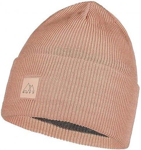 Buff Cross Knit Beanie, Color: Solid Pale Pink