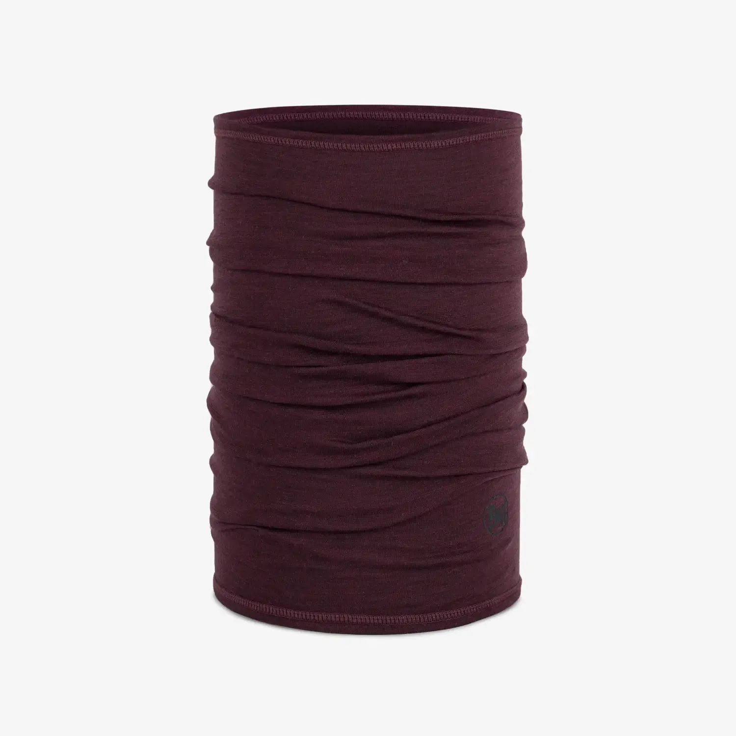 Buff Merino Lightweight Neck Warmer, Color: Solid Garnet