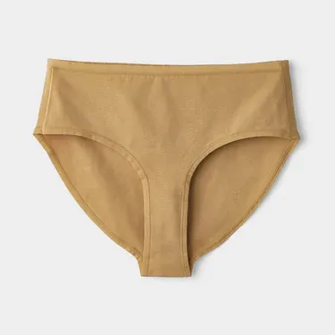 Tilley Womens Organic 2pk High Rise Underwear, Color: Caramel, Size: S