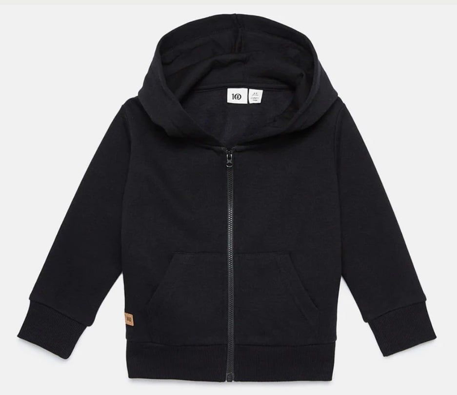 Tentree Kid&#39;s Treefleece Zip Hoodie, Color: Meteorite Black, Size: 12-18M