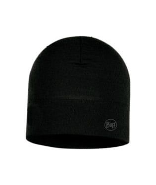 Buff Merino Midweight Beanie, Color: Solid Black