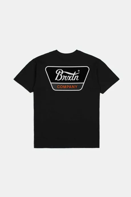 Brixton Men Linwood S/S Tee - Black/Orange/White