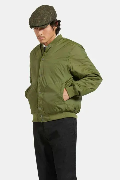 Brixton Men Dillinger Flight Bomber Jacket - Green
