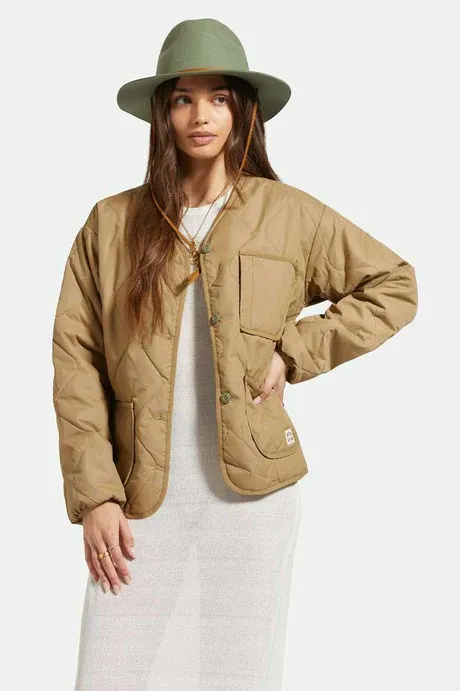Brixton Women Delilah Quilted Jacket - Khaki
